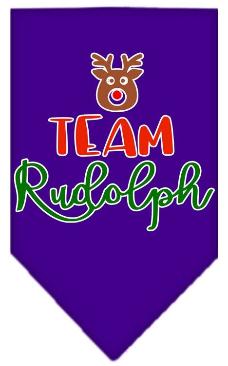 Team Rudolph Screen Print Bandana Purple Large